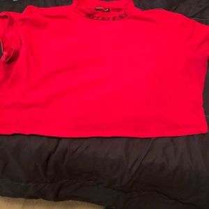Red Reckless crop top
